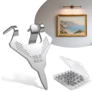 [미국배송] 드라이월용 20개 클로 드라이월 그림 행거 - 손상 없는 헤비 듀티 벽 아트 거울 사진 포스터 룸 오피스 장식용 하드웨어 키트