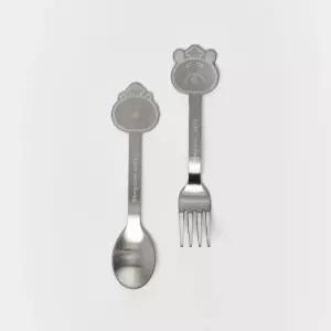 담곰이 티스푼 티포크 농담곰 디저트 스푼포크 세트 1개