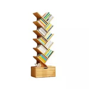 북카페 회전 책꽂이 바퀴달린 서재 원목 책장 회전책장 이동식