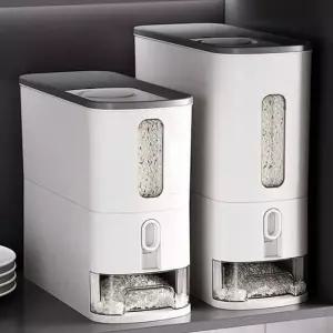 온휴 원터치 쌀통 2종 택일 6kg 12kg 투명창 해충방지 원터치버튼