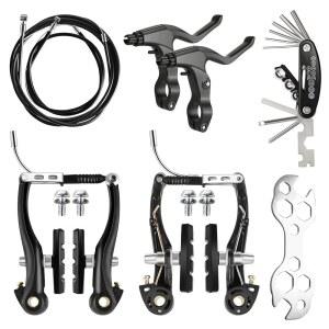 케이블과 OAMCE 브레이크 세트 렌치(블랙)를 - 및 있는 레버가 전면 포함한 멀티툴 후면 범용 완전 자전거