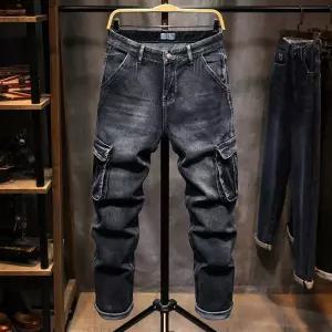 오토바이 바지 라이딩 청바지 카고 멀티색상 남성용 바이커 멀티 루즈핏