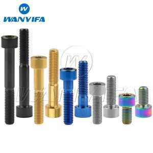 Wanyifa 티타늄 볼트 M8x15 20 25 30 35 40 45 50 60 70mm DIN912 캡 소켓 육각 알렌 헤드 나사 자전거 바