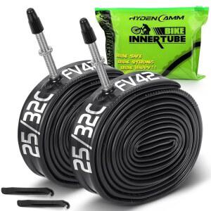 700C 700x28C /AV48 /FV60mm 있는 레버 부틸 튜브 700x26C 튜브, 2팩 2개가 700x25C-32C 호환됨 FV42 튜브와 700x25C 자전거 하이덴캄 내부 타이어 700c 로드