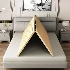 하드 딱딱한 매트리스 매트 나무 2접이 순수 원목 목재 긴변