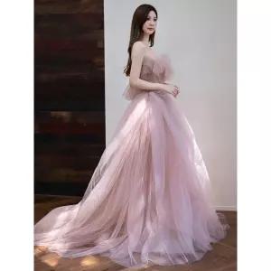 결혼식2부원피스 핑크 웨딩드레스 촬영 들러리 이브닝