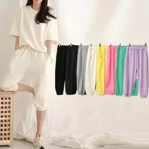 [셀러허브]온나핏 여름추리닝 컬러조거7부set 트레이닝복 CO 홈웨어 여름운동복 추리닝 여 (S34449515)