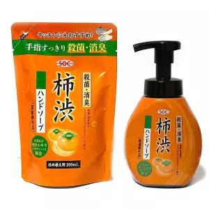 [일본정품] 천연 단감 버블 핸드워시 탄닌 250ml+200ml 온가족 거품 손세정제 주방욕실겸용