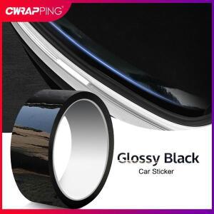 자동차 광택 블랙 비닐 랩 시트 스티커 DIY 붙여 넣기 스트립 롤 안티 스크래치 보호 테이프 방수 필름 액