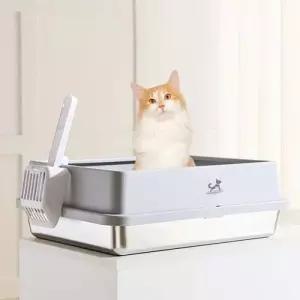 딩동펫 고양이 화장실 스테인레스 하이 + 모래삽 세트