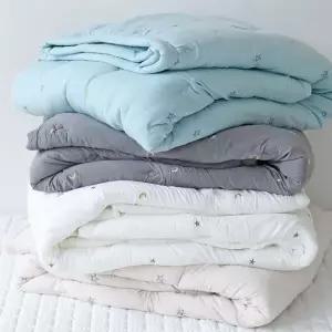 누블 가벼운 별 달 자수 몽글몽글 워싱 마이크로 피치스킨 이불 SS/Q 빈센트 세미_그레이 MNA