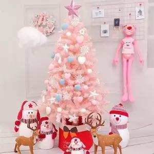 [에브리씽픽] 크리스마스 트리 세트 핑크 120cm