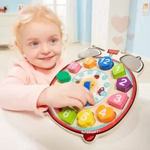 입체 끼우는 숫자놀이장난감 학습용장난감 유아용시계 시간학습 어린이시계공부 숫자맞추기놀이