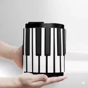 롤 피아노 휴대용 초보자용 연습용 접이식 레인보우 음악 키보드