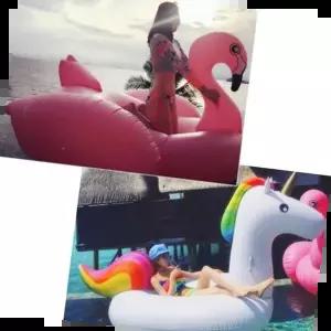 야외용품 샤인빈 사계절 물놀이 초대형튜브 유니콘/플라밍고
