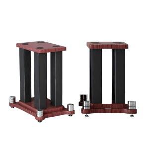 한 쌍의 스피커 스탠드, 헤비 듀티 책장 위성 대형 스피커, 진동 흡수 MDF 디자인, 88파운드 (티크, 20cm / 7.8인치)