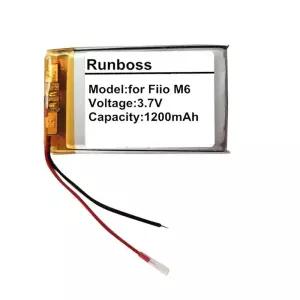 Fiio M6용 3.7V 1200mAh 624736 음악 플레이어 배터리
