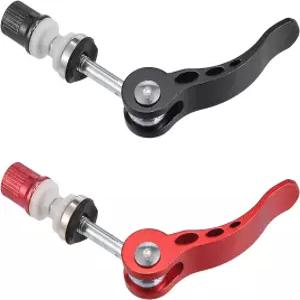 X AUTOHAUX 2pcs 6mm 알루미늄 합금 자전거 시트 포스트 퀵 릴리스 핀 꼬치 볼트 레드 블랙