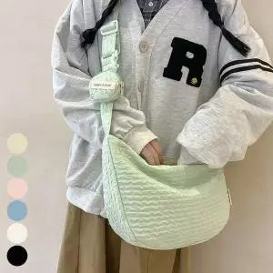 반달 JRS397Q2 무늬 물결 파우치 미니 키링 크로스백 패브릭