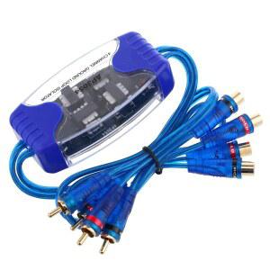 ELAYARD 4채널 차량 소음 필터 접지 루프 아이솔레이터 억제기 감속기 오디오 스테레오용 교류 발전기