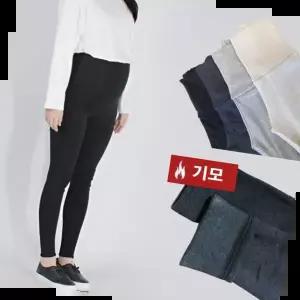 바지 맘라인 겨울 임산부 레깅스 기모 국내생산 임부복