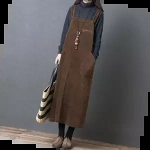 셔츠 올더스타일 멜빵 원피스 모조에스핀 루즈핏 코듀로이