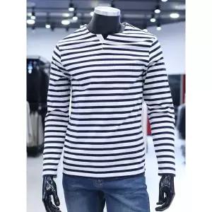 [하프클럽/에스티코]STCO 세이브존04 S/S 봄 스트라이프 트임넥 2TS24161