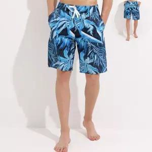 커플래쉬가드 남자 4부 레쉬가드 비치웨어 반바지 수영복 블루