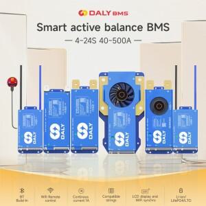 DALY 100 BMS Lifepo4 인산스틸 bms 4S 7S 8S 10S 16S 60A BMS액티브 밸런서 포함 내장 Bluetooth WIFI RS4