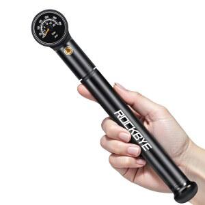 자전거 포크 에어 밸브용 300 PSI 미니 프론트 고압 있는 슈레이더 펌프, 프레스타 핸드 버튼 펌프 서스펜션, 및 충격 타이어 블리드 게이지가 리어 온비안 휴대용