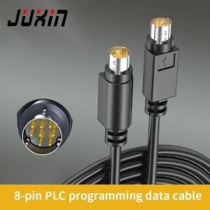 PLC 케이블 수-수 S 단자 MD8 핀 둥근 머리 순수 구리 니켈 도금 데이터 통신