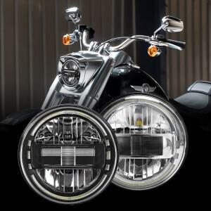 범용 5.757 인치 90W 바이크 오토바이 Led 헤드 라이트 프로젝터 Harley Touring Softail Heritage Street