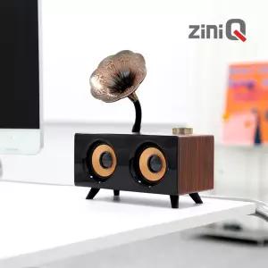 지니큐 레트로 엔틱 블루투스 스피커 휴대용 탁상용 FM라디오 MF-7000B