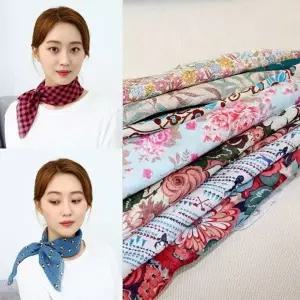 PA 등산 머플러 스카프 손수건 사각 단체선물 두건 순면 봄 나들이