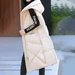 [하프클럽/]여성 하이넥 슬림핏 롱 패딩 퀼팅 베스트