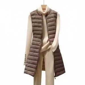 [하프클럽/]여성용 가을 겨울 따뜻한 경량  롱 조끼