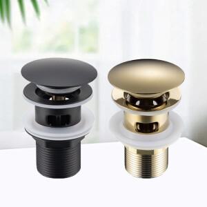 막힘 방지 스트레이너 및 오버플로 내구성이 뛰어난 푸시 버튼 작동 다기능 세면기 코어를 갖춘 간편한 청