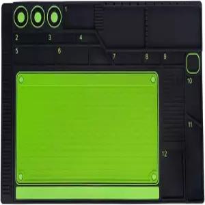 우수리스 마그네틱 실리콘 플라이 타이잉 매트 보관 도구 및 후크 재료 비드 측정 가이드 낚시 정리함