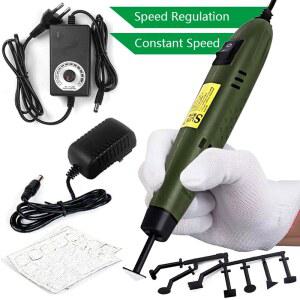 18W 110V 220V 미니 샌더 그라인더 그루브 펜 도구 유형 조정 라운드 코너 고정/속도 기계 모델 DIY 폴리