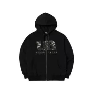 매장정품[브랜드명]URBANAGE 아플리케 로고 패치 오버핏 후드집업_블랙5008668663108172