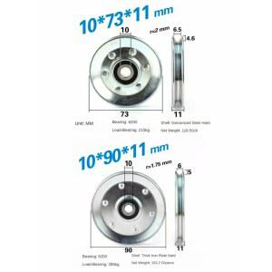 V 홈 엘리베이터 와이어 로프 풀리: 바닥 10 73 11MM 오목 6200ZZ 나일론 둥근 /10 90 11MM