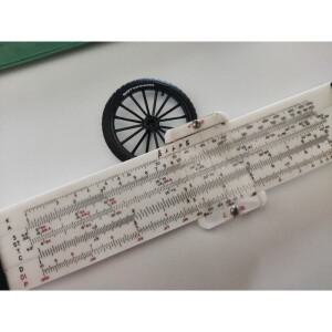 향수를 불러일으키는 로그리즘 슬라이드 룰 1960년대 옛날 물건 민속 장식 계산기 골동품 수집가용