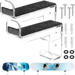 코스모스 2종 스노보드 벽걸이 디스플레이 랙 수평 스케이트보드 걸이 홀더 클립 객실 차고에 헬멧과 무릎