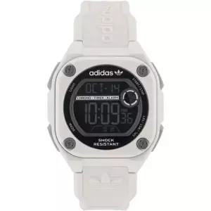 아디다스 오리지널스 스와치 AOST23062 시티테크 2 캐주얼 시계 흰색 디지털