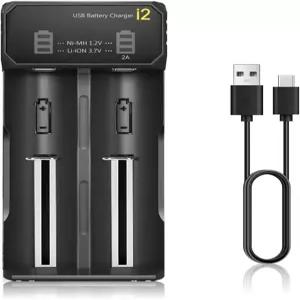 18650 3.7V/3.6V 리튬 이온 배터리용 배터리 충전기 26650 21700 14500 16340(RCR123) Ni-MH/Ni-Cd AAA C