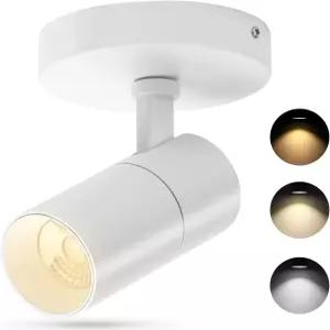 VANoopee 3색 조광 LED 천장 스포트라이트 플러시 마운트 조절 가능한 방향성 스팟 라이트 거실 침실용