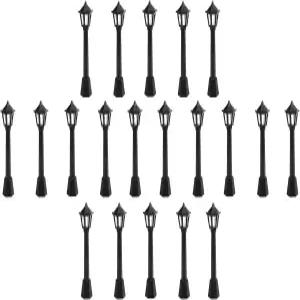 DIY 인형의 집 마이크로 조경 요정 정원 액세서리를 위한 GWYAN 20개 미니 스트리트 라이트 모델 철도 열차