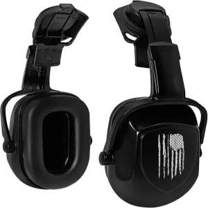 Aolamegs 청력 보호 소음 제거 하드 모자 액세서리 SNR 30dB NRR 25dB 슬롯 헬멧 건설 이어머프 마운트