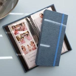 사진 부스 앨범 - 결혼식 또는 파티용 2X6 홀더의 사이드 슬라이드 방명록 및 파티 메모리 유품 밴드가