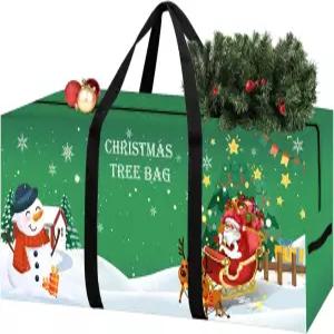 크리스마스 트리 보관 가방 강화 손잡이와 듀얼 지퍼 와이드 오프닝이 있는 7.5피트 대형 튼튼한 옥스포드